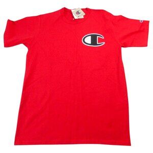 Champion Heritage Tee Shirt Mens XL Red Embroidered Logo Short Sleeve Crew Neck